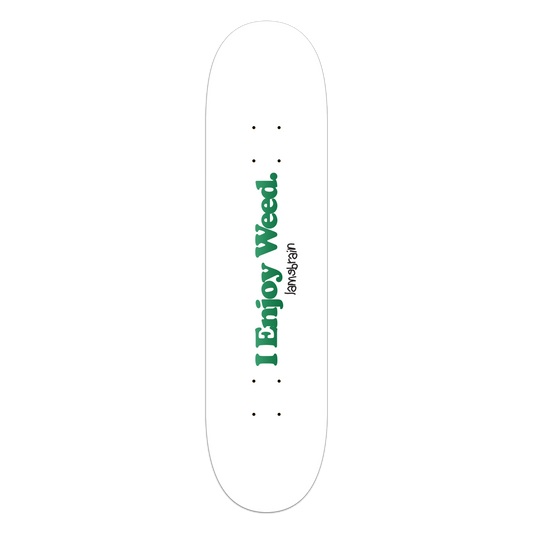 Lamebrain Skateboards Enjoy 8.5-inch skateboard deck featuring original illustrated artwork on a premium 7-ply maple skateboard deck.