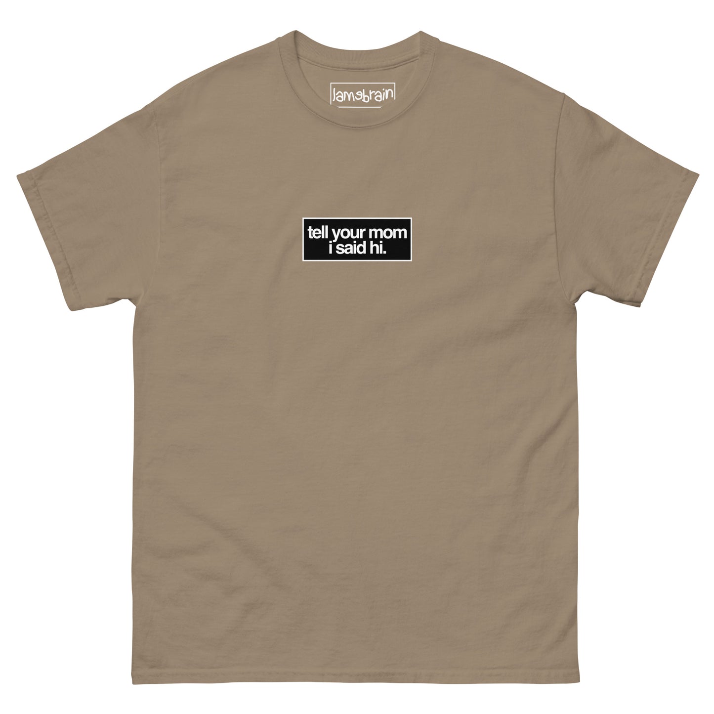 Lamebrain Friendly graphic skateboard T-shirt featuring original artwork screen printed on a made-to-order 100% cotton skateboarding tee for streetwear, skate sessions, and everyday wear.