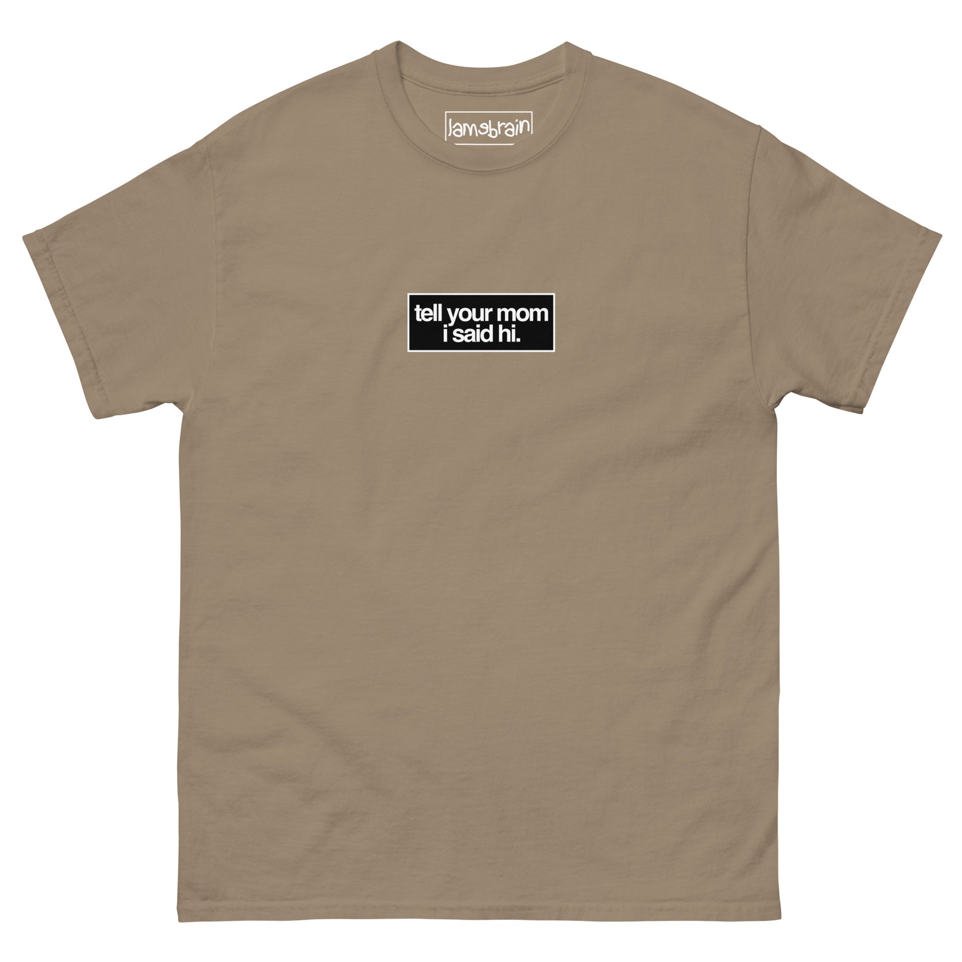 Lamebrain Friendly graphic skateboard T-shirt featuring original artwork screen printed on a made-to-order 100% cotton skateboarding tee for streetwear, skate sessions, and everyday wear.