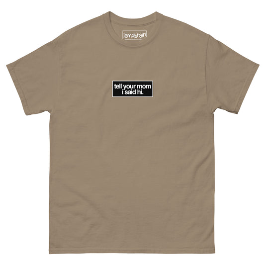Lamebrain Friendly graphic skateboard T-shirt featuring original artwork screen printed on a made-to-order 100% cotton skateboarding tee for streetwear, skate sessions, and everyday wear.