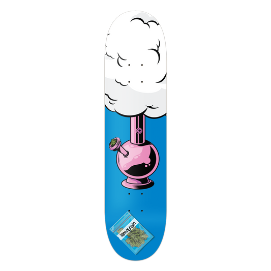 Lamebrain 4:19 8.0-inch skateboard deck featuring original humorous graphic on a premium 7-ply American maple skateboard for street and park skating.