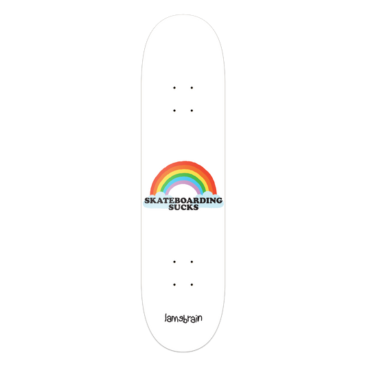Lamebrain Don't Do It 8.5-inch skateboard deck featuring an original anti-skate inspired graphic on a premium 7-ply American maple deck for street, park, and transition skating.